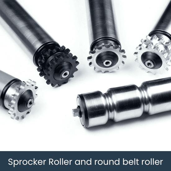 Sprocker Roller and round belt roller